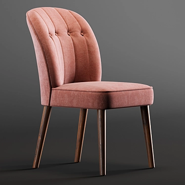 Margot Pink Velvet Chairs 3D model image 1 