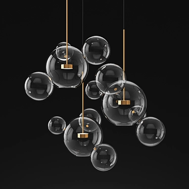 Bolle BLS 14C Chandelier: Stylish Loft Lighting 3D model image 1 