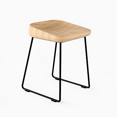 ErgoWave Stool: Comfort in Motion 3D model image 1 