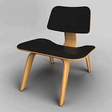 Vitra Leather Plywood Chair 3D model image 1 