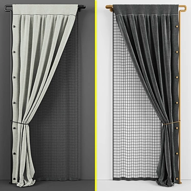 Urban Chic Curtains 3D model image 1 