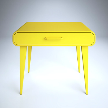 Sleek Yellow Desk for Modern Spaces 3D model image 1 