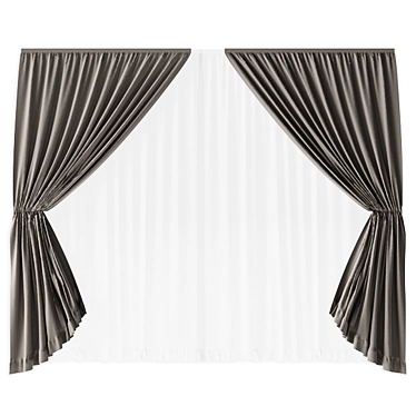 Elegant Curtain Collection: FBX, OBJ, 3Ds Max 3D model image 1 