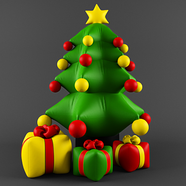 Title: Inflatable New Year Tree | Festive Christmas Decor 3D model image 1 