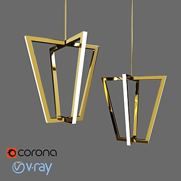 Quadrant Illumination: Quadrix Chandelier 3D model image 1 