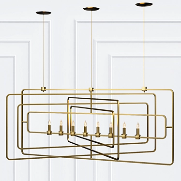 Elegant Metro Chandelier 3D model image 1 