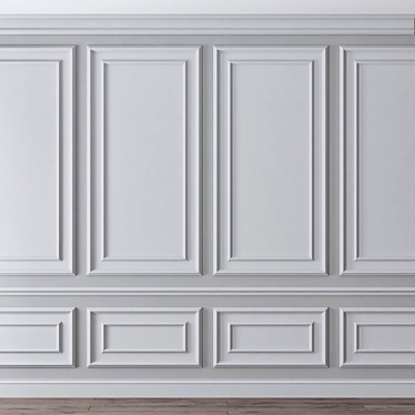 Elegant Wall Moulding: Enhance Your Space 3D model image 1 