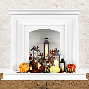 Elegant Fireplace Set 3D model image 1 