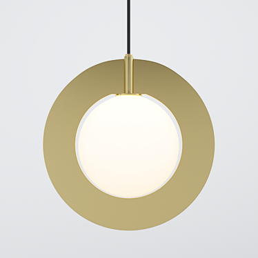 Sleek Metal Pendant Light 3D model image 1 