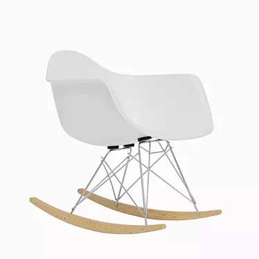 Eames Rocker: Iconic Armchair by Herman Miller 3D model image 1 