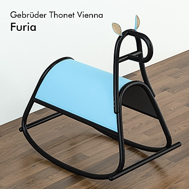 FURIA Rocking Horse: Timeless Elegance 3D model image 1 