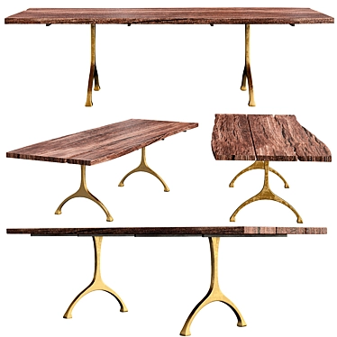 NORR11 Ranch Dining Table 3D model image 1 