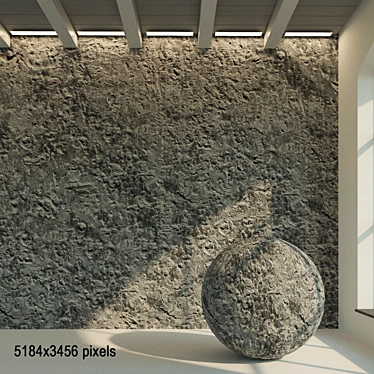 Vintage Concrete Wall Texture 3D model image 1 