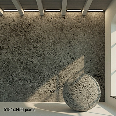 Vintage Concrete Wall Texture 3D model image 1 