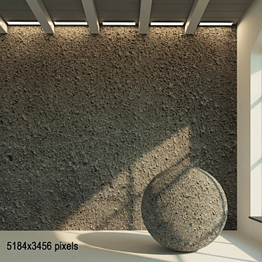 Vintage Concrete Wall Texture 3D model image 1 