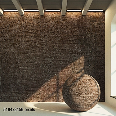 Title: Vintage Concrete Wall Texture 3D model image 1 