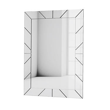Reflective Elegance: Mirror Panel 3D model image 1 