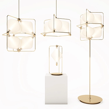 Elegant Clover Lamp Collection 3D model image 1 