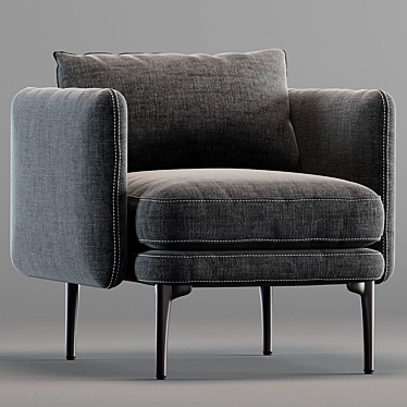 Platinum Twill Auburn Chair 3D model image 1 