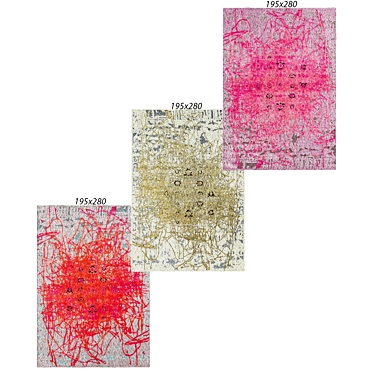 Elegant Antigua Rectangular Carpet 3D model image 1 