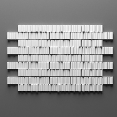 Elegant Veil Border Tile 3D model image 1 