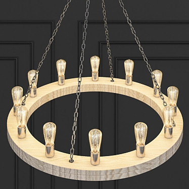 Geoffrey Medium Arteriors Chandelier 3D model image 1 