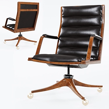 Elegant Office Chair: Wormley's Signature 3D model image 1 