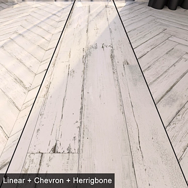 16-Piece Parquet Floor Set: HD Textured, Linear, Herringbone, Chevron, Corona + Vray 3D model image 1 