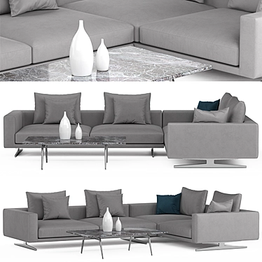  Flexform UV Unwrap 3-Seat Sofa 3D model image 1 