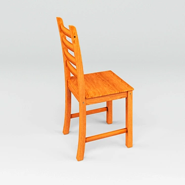 Antique Pine Chair 3D model image 1 