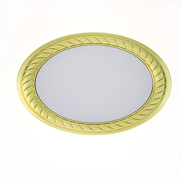Elegant Oval Mirror Frame 3D model image 1 