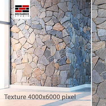 Seamless Stone Texture Set 3D model image 1 