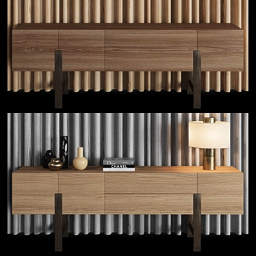 Elegant Gala and Rideau Boiserie: Chest & Panel 3D model image 1 