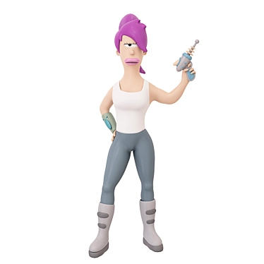 Futurama Leela Action Figures 3D model image 1 