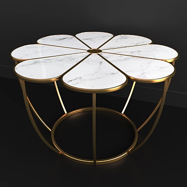 Floral Accent Coffee Table 3D model image 1 