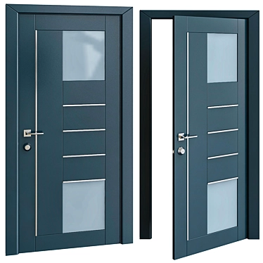 Elegant Milano Doors - Perfect for Any Space! 3D model image 1 