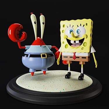 SpongeBob & Mr. Krabs Figures 3D model image 1 