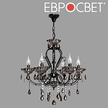 Kaolla Chandelier: Tinted Eurosvet Crystal 3D model image 1 