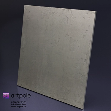 Gypsum Loft-Beton 3D Panel: Hidden Mounting, 600x600x16mm, 4kg 3D model image 1 