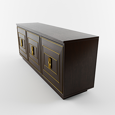 Classic Metal Embellished Chest 3D model image 1 