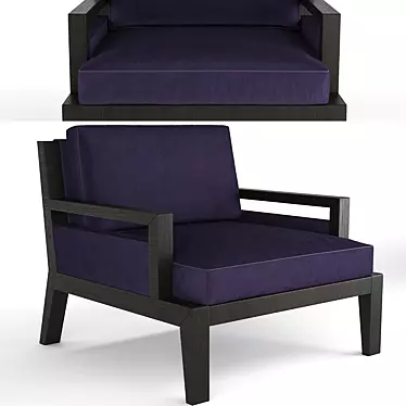 Modern Upholstered Armchair - 3DMax 2014 Archive 3D model image 1 