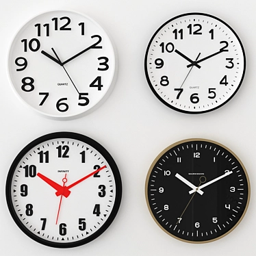 Timeless Elegance Wall Clock 3D model image 1 