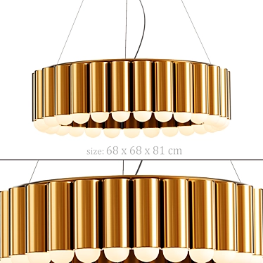 Radiant Gold Chandelier 3D model image 1 