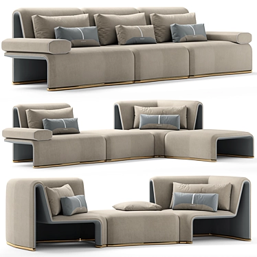 Elegance in Comfort: My Design Sofa 3D model image 1 