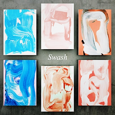 Swash Abstract Art Collection 3D model image 1 