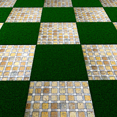 Versatile Yard Grass Tiles 3D model image 1 