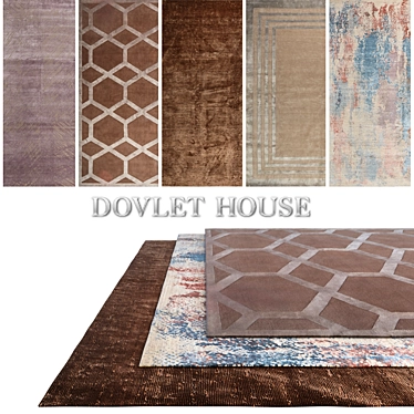 Luxury Carpets: DOVLET HOUSE 5pc Set 3D model image 1 