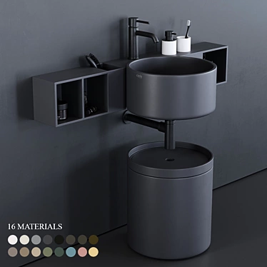 Cielo Sella Ceramic Washbasin 3D model image 1 