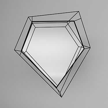 Wire Diamond Schwarz Mirror: Modern Sophistication 3D model image 1 