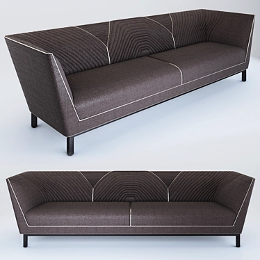  Modern Lounge Sofa - 290 cm Width, Comfortable Seating 3D model image 1 